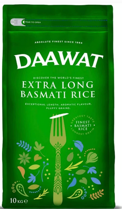 Daawat Extra Long Basmati Rice 10kg - HYPERMALL