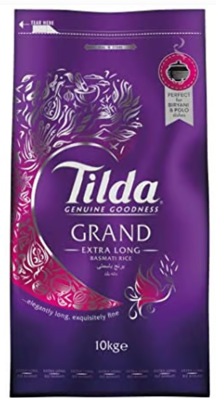 Tilda Grand Extra Long Basmati Rice 10kg - HYPERMALL
