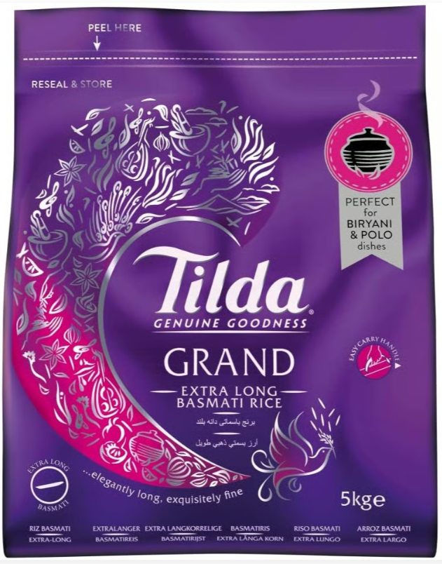 Tilda Grand Extra Long Basmati Rice 5kg - HYPERMALL