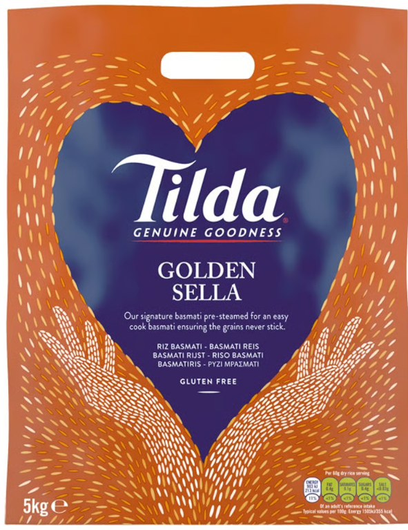 Tilda Golden Sella Basmati Rice 5kg - HYPERMALL