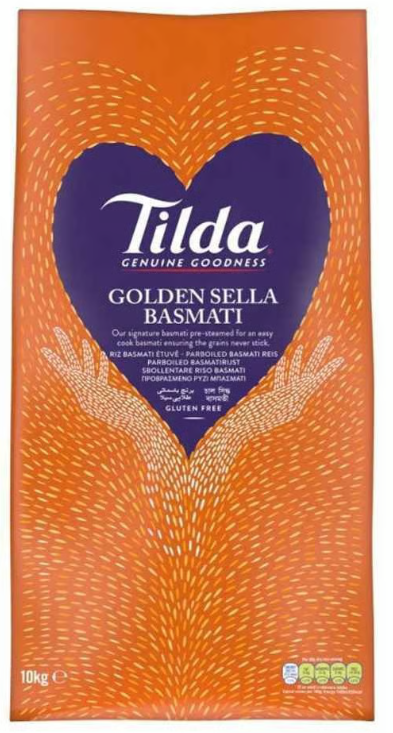 Tilda Golden Sella Basmati Rice 10kg - HYPERMALL