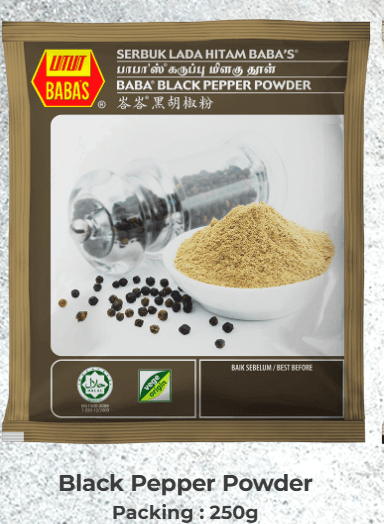 BABA,S BLACK PEPPER POWDER 250g - HYPERMALL