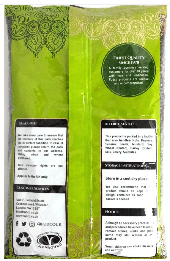 FUDCO WHOLE URID BEANS 1.5Kg - HYPERMALL