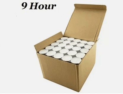 200x Tea Light Candles 9 Hour Long Burn Unscented Tealights Nightlights 9HR Bulk - HYPERMALL