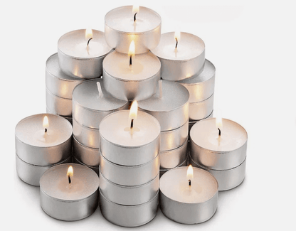 200x Tea Light Candles 9 Hour Long Burn Unscented Tealights Nightlights 9HR Bulk - HYPERMALL