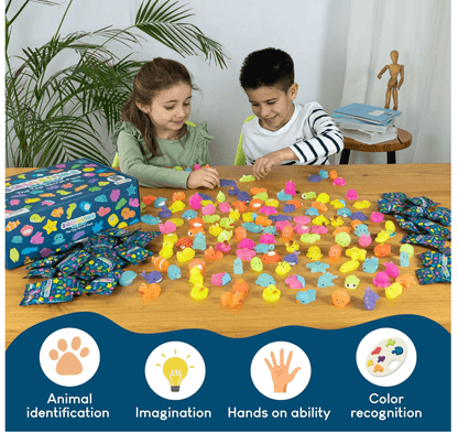 MONKY Mochi Squishy Toys for Party Bag Fillers for Kids Unisex Pack 160. Kids' Party Favours with Glow in the Dark, Squishy Fidget Toys Pack. Pinata Filler Birthday Boys Girls, Return Gifts Kawaii