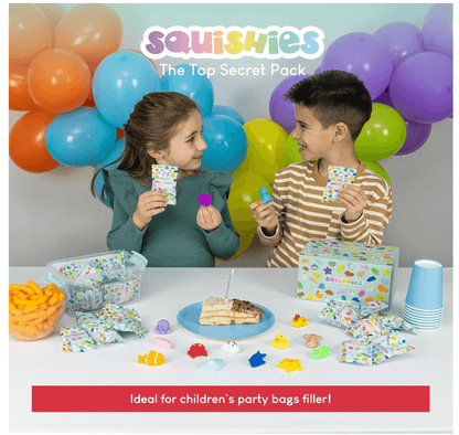 MONKY 40 Mochi Squishy Toys for Party Bag Fillers for Kids Unisex, Pack 40 Kids' Party Favours. Squishy Fidget Toys Pack, Pinata Filler Boys Girls. Return Gifts Birthday, Classroom Prizes Kawaii