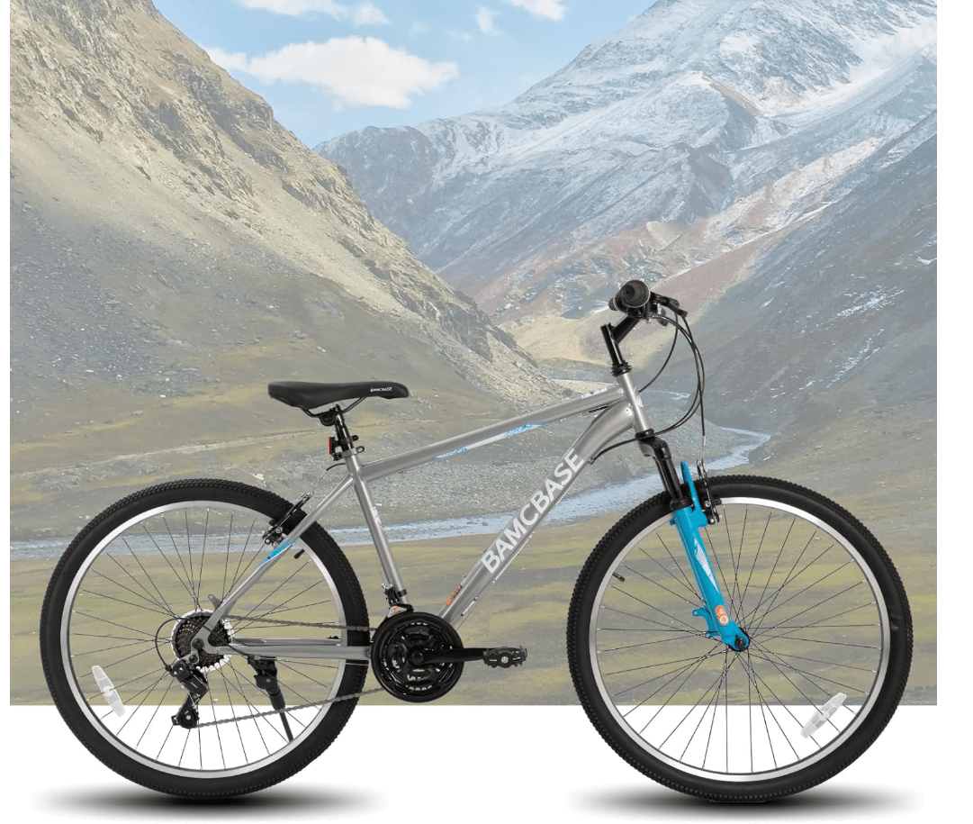 HILAND 26/27.5/29 Inch Adult Mountain Bike, 21 Speeds MTB for Mens Womens, High-Carbon Steel Frame, V Brake, Hardtail Mountain Bicycle for Adults