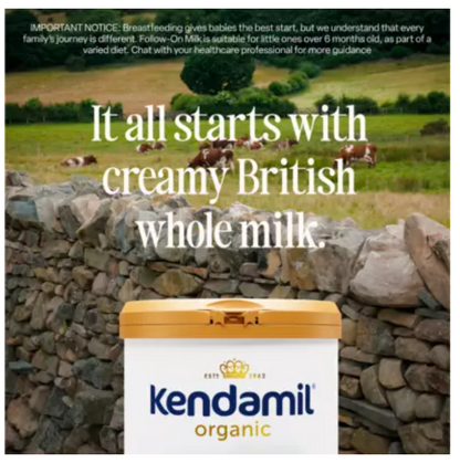 Kendamil Organic Toddler Milk 3 12-36 Months 800g x 6