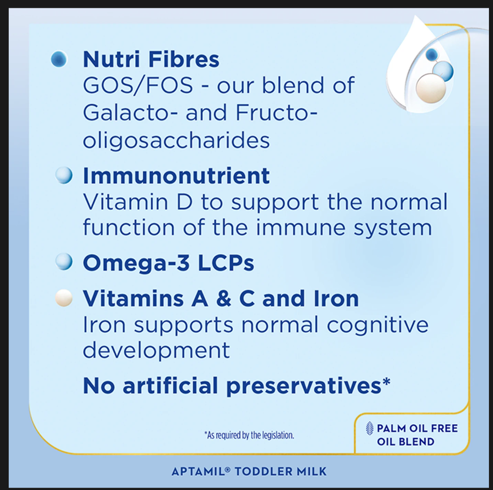 Aptamil 4 Toddler Milk 2+ Years 800g x3