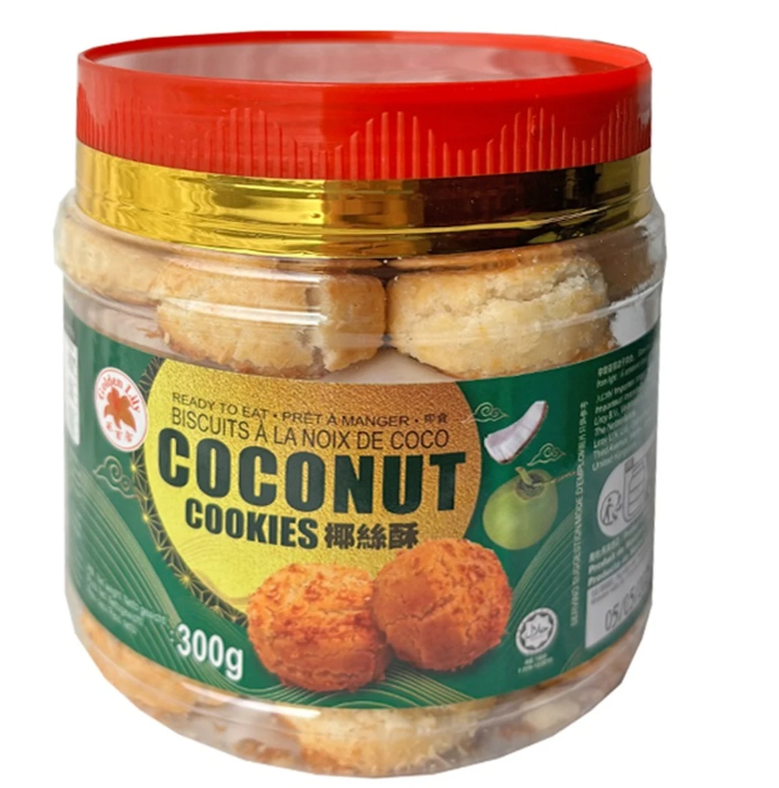 Golden Lily Coconut Cookies 300g/Can