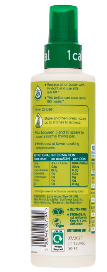Frylight Olive Oil Cooking