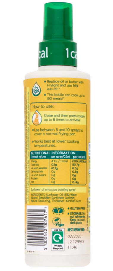 Fry Light Sunflower Oil