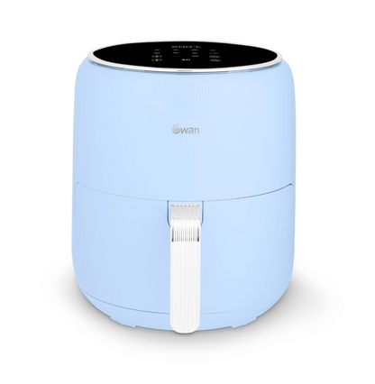 Swan Retro Digital Air Fryer with Swan Cyclone Technology - Blue, 4.5L, 1500W, 8 Pre Set Cooking Options, SD10513BLU