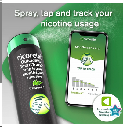 Nicorette QuickMist SmartTrack 1mg Freshmint Mouthspray - 150 Sprays