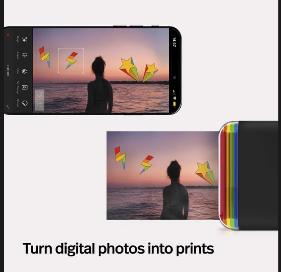 Polaroid Hi-Print Bluetooth 2x3 Photo Printer + Photo Paper Bundle (40 Sheets Included)