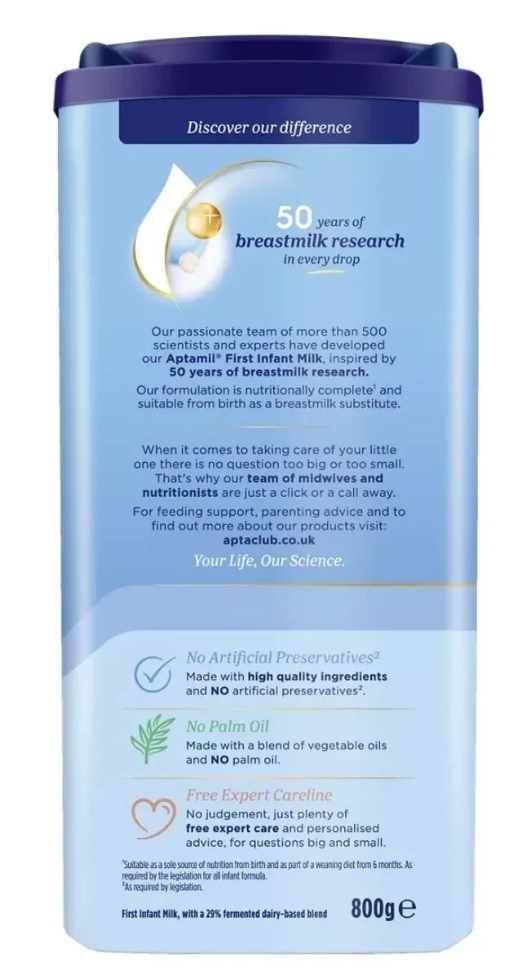 Aptamil 1 First Infant Milk Formula from Birth 800g x 3