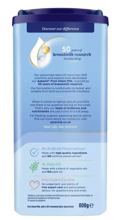 Aptamil 1 First Infant Milk Formula from Birth 800g x 3