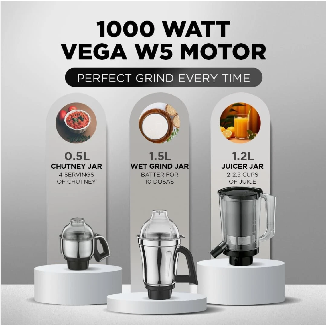 Preethi Zodiac 2.0 Mixer Grinder MG-255 1000 Watt Mixie With 4 Jars