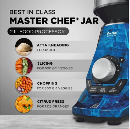 Preethi Zodiac 2.0 Mixer Grinder MG-255 1000 Watt Mixie With 4 Jars