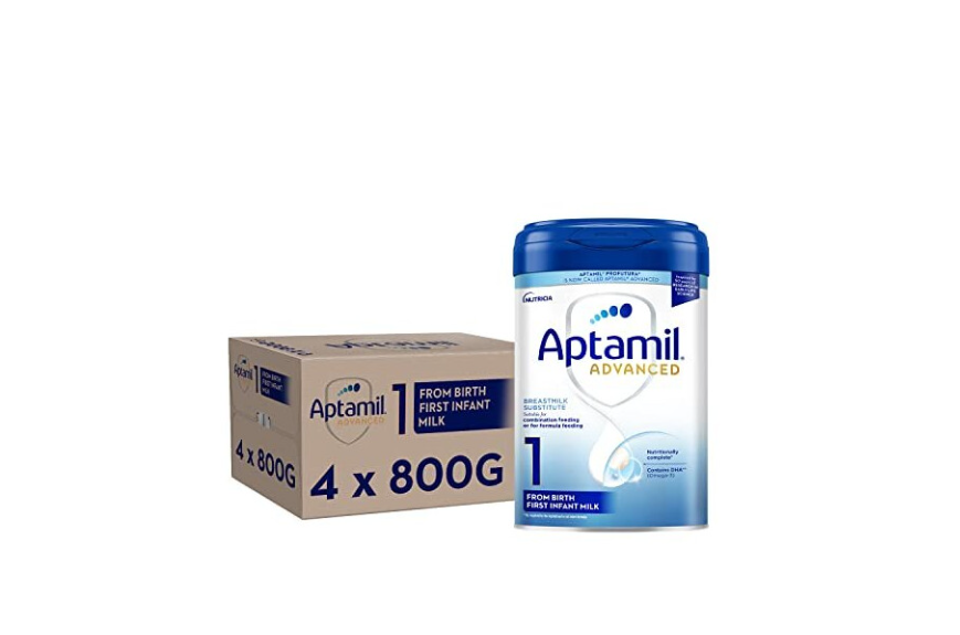 Aptamil Advanced 1 First Infant Baby Milk Powder Formula, from Birth, 800g * 4