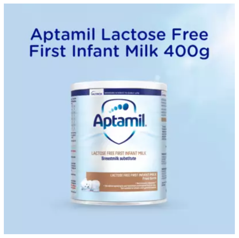 Aptamil Lactose-Free Baby Formula – 400g x 3 cans - HYPERMALL
