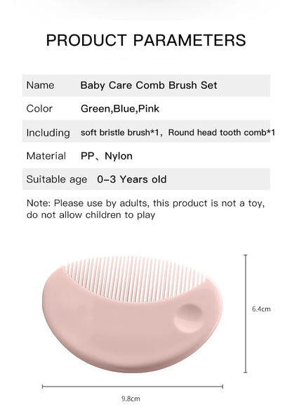 2-in-1 Infant Care Baby Comb & Brush Set - HYPERMALL