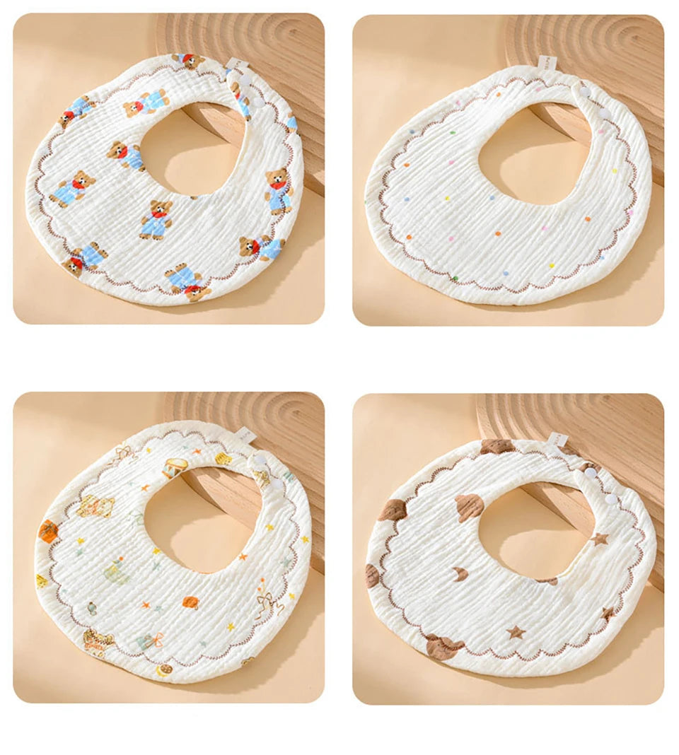 Reversible Cotton Baby Bib - HYPERMALL
