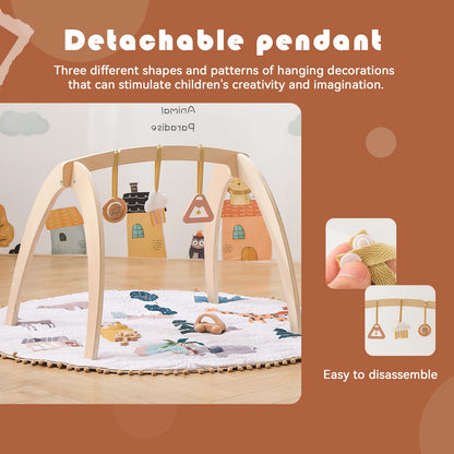 Wooden Baby Play Gym - HYPERMALL