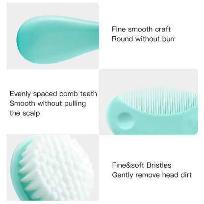 2-in-1 Infant Care Baby Comb & Brush Set - HYPERMALL