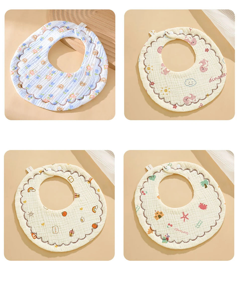 Reversible Cotton Baby Bib - HYPERMALL