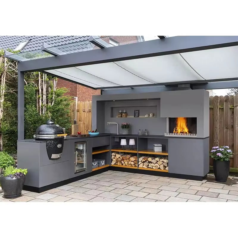 BBQ Island Outdoor Kitchen Grill with Fridge Outdoor Grill Kitchen Pergola Outdoor Kitchen