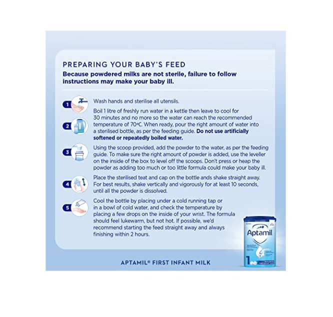 Aptamil Advanced 1 First Infant Baby Milk Powder Formula, from Birth, 800g * 4