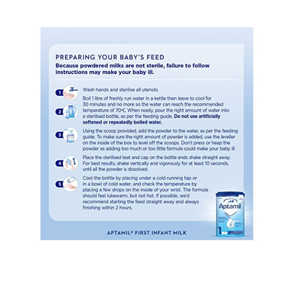 Aptamil Advanced 1 First Infant Baby Milk Powder Formula, from Birth, 800g * 4